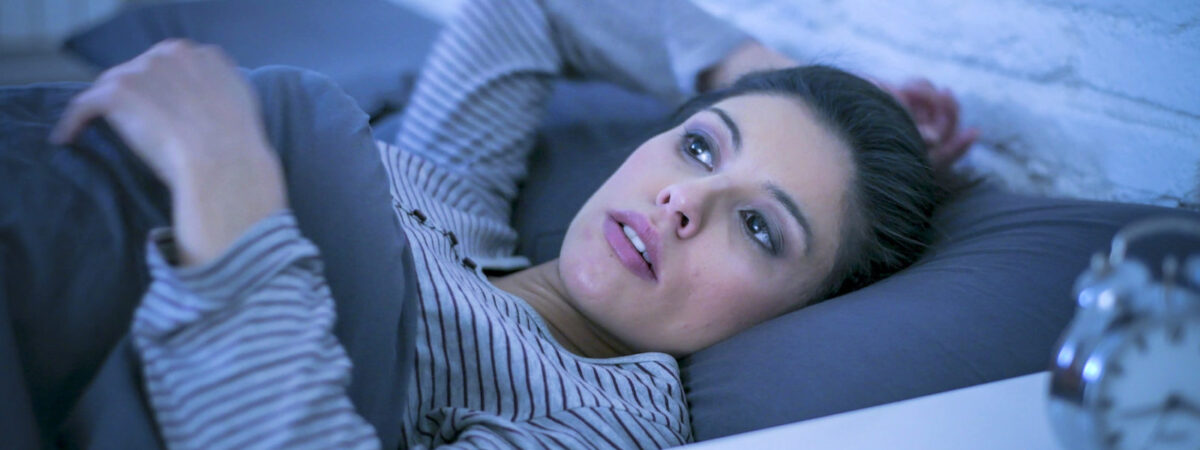 Young Beautiful Sad And Worried Latin Woman Suffering Insomnia And Sleeping Disorder Problem Unable
