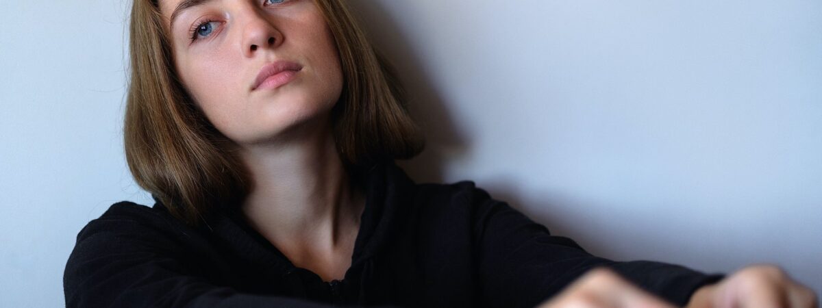 Young Beautiful Sad And Desperate Caucasian Woman Suffering Depression Looking Thoughtful And Frustr