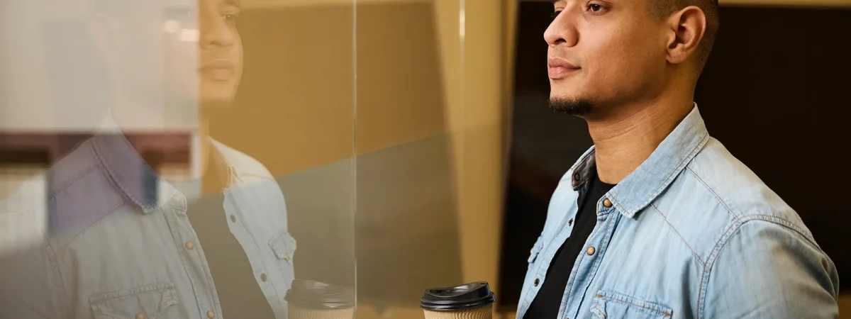 Man Staring Window