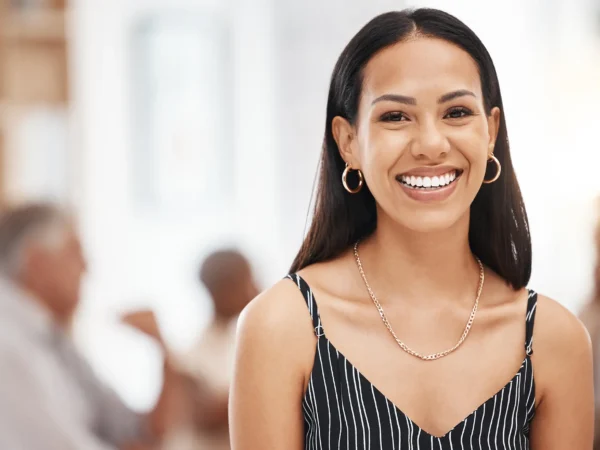 Woman Smiling At Work