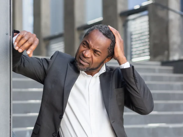 Man Leaning Wall