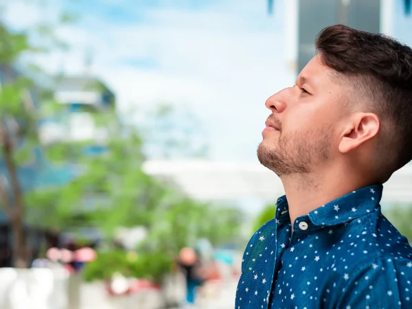 Man Staring Derealization